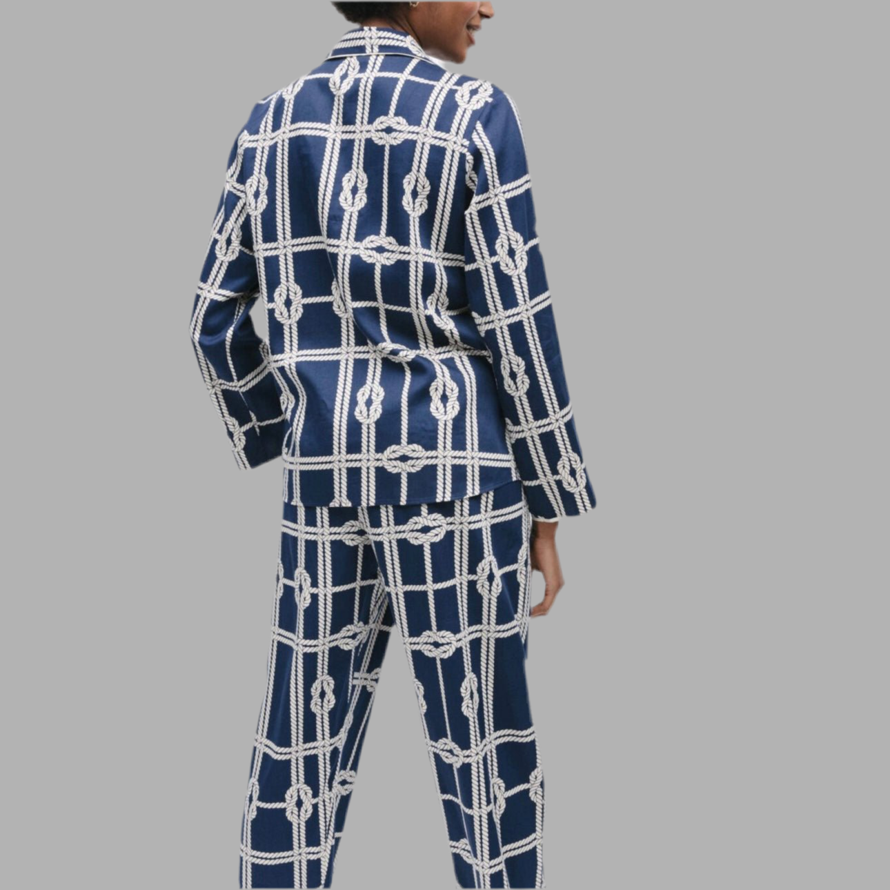 Fable & Eve - Spitalfields Print PJ Set - Navy