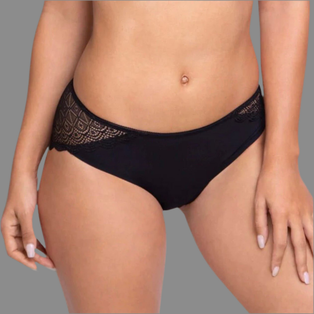 Urban Skivvies - Leak Proof Lace Back Brief - Black