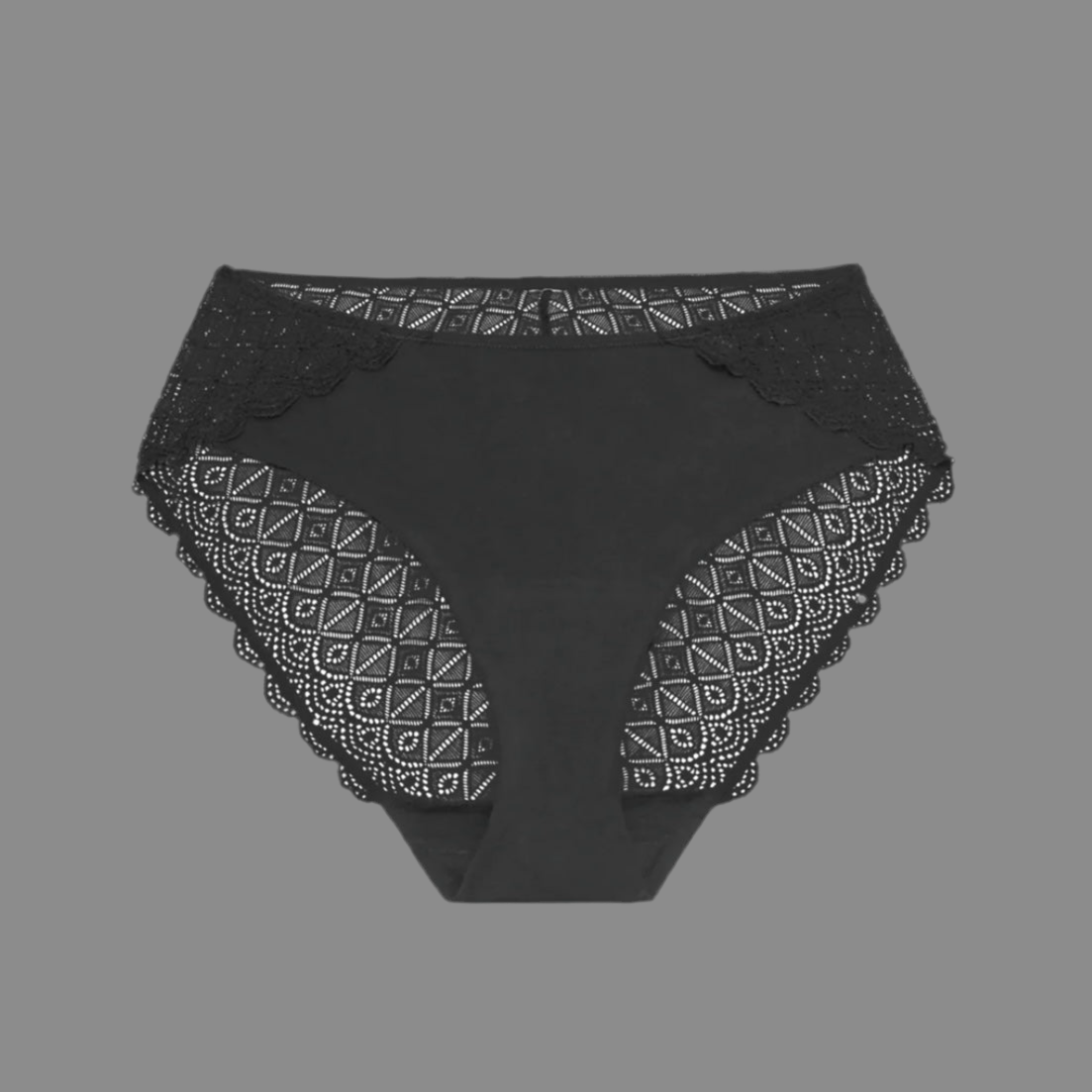 Urban Skivvies - Leak Proof Lace Back Brief - Black