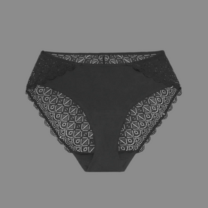 Urban Skivvies - Leak Proof Lace Back Brief - Black