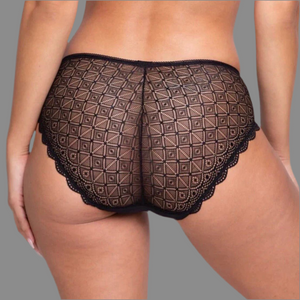 Urban Skivvies - Leak Proof Lace Back Brief - Black