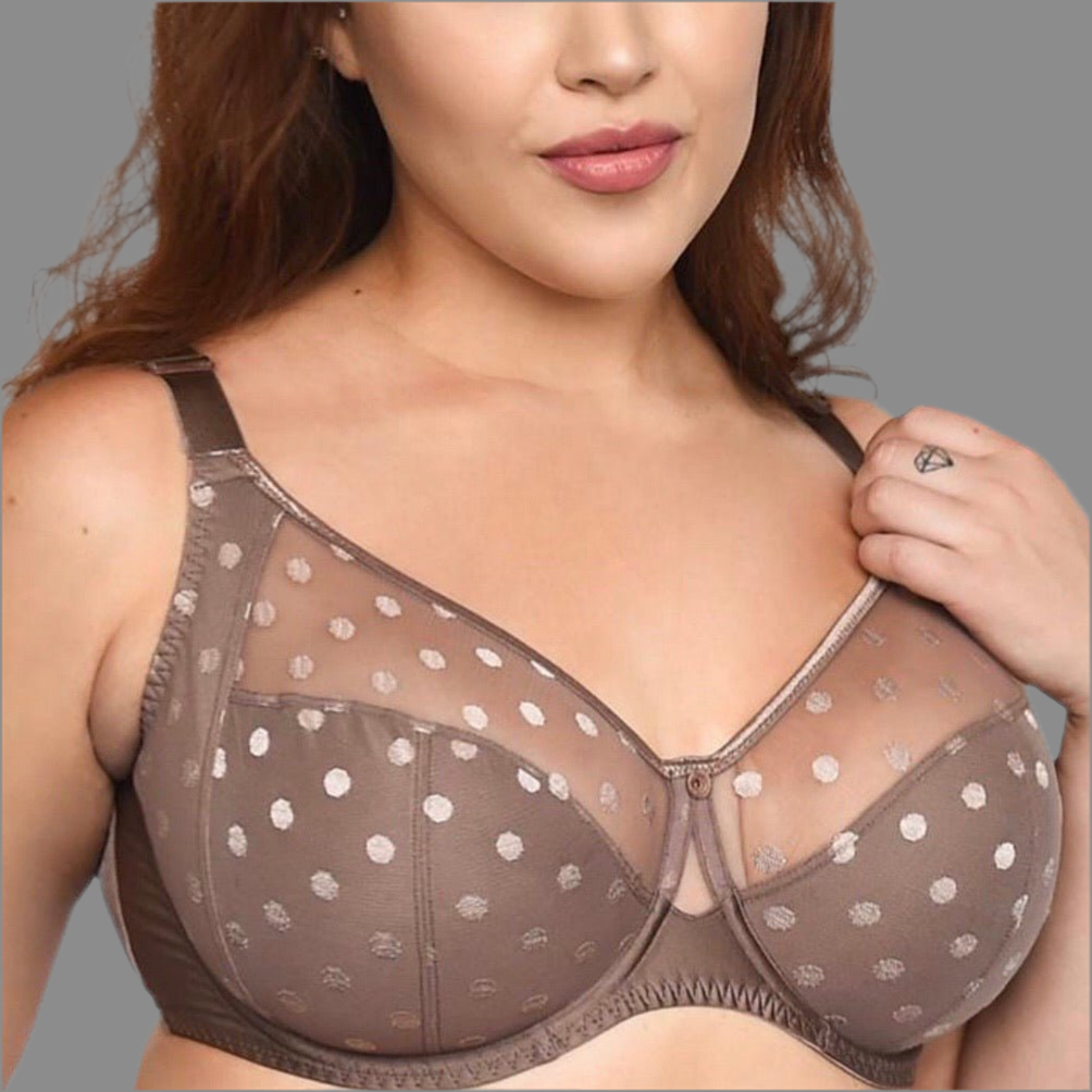 Fit Fully Yours - Carmen Polka-Dot Bra - Taupe