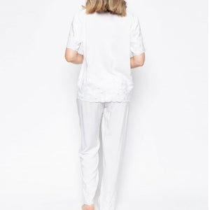 Cyberjammies - Rose Embroidered Pyjamas - White - About the Bra
