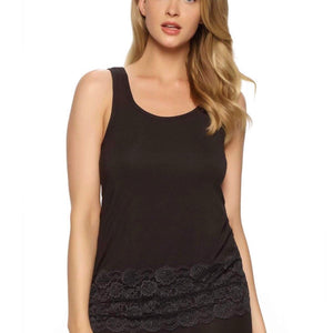 Piege - Modal Lace Tank Top - Black - About the Bra