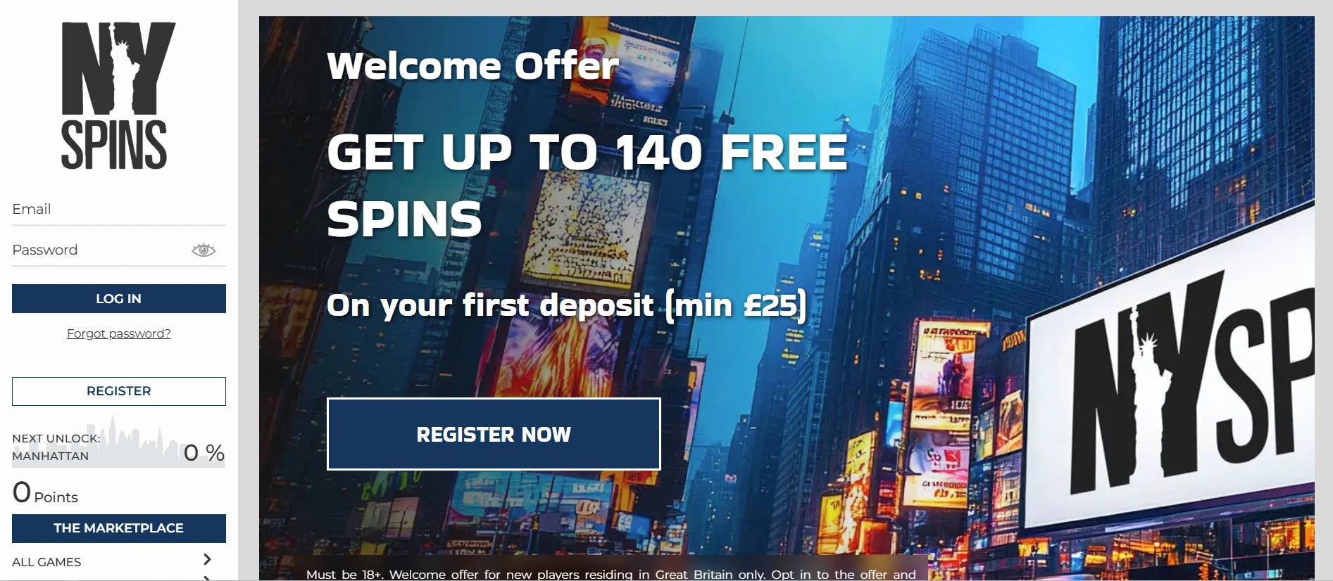 NY Spins betting site